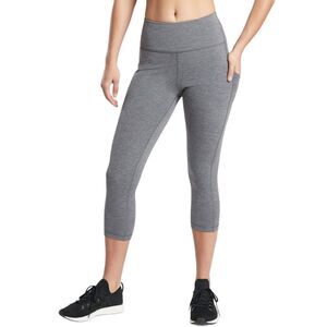 Athleta Ultimate Stash Pocket Capri Leggings Gray Size S High Rise Stretch
